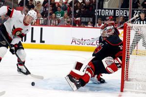 'Always on top of you': Senators fall 2-0 to stifling Hurricanes in Game 1