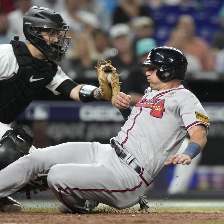 Arraez's two home runs, Stallings' three-run double in seventh key as  Marlins rally to top Braves