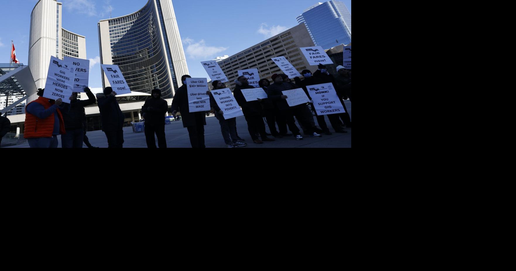 Toronto Uber, Lyft drivers take part in global protest
