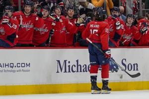 Sonny Milano has a hat trick as the Capitals beat the Hurricanes 7-6 in a shootout
