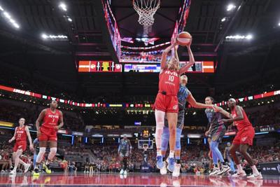 Kelsey Mitchell scores 25 and the Fever use a 59-point second half to beat the Dream