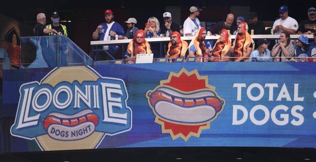 Blue Jays fan escorted by security for throwing hot dogs