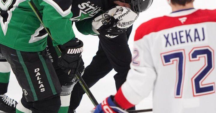 Dallas Stars captain Jamie Benn gets stitches after hitting face on ice, likely out for next games