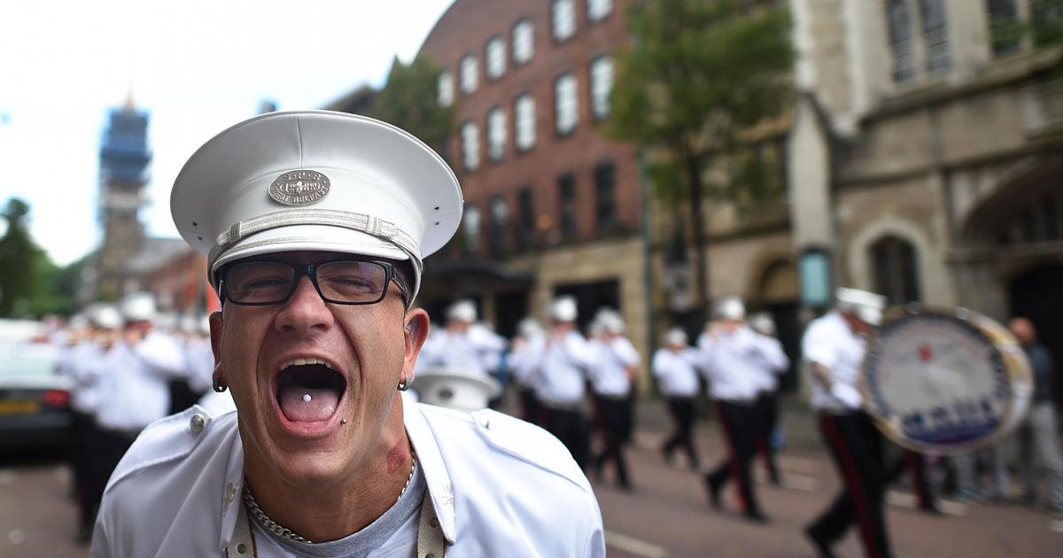 Orange March Riots Orange march screamer