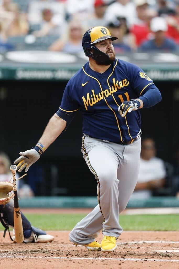 Brewers' Miller beats former team with RBI double in the 10th in 5-4 win  over Guardians, Sports