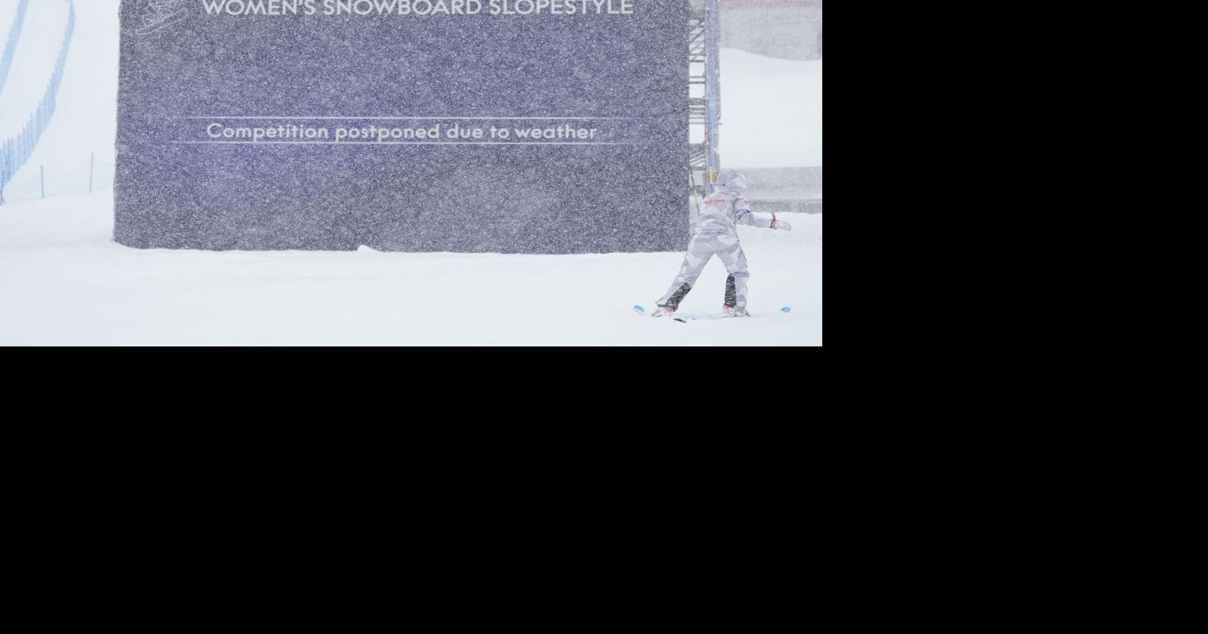 Poor weather forces Olympic organizers to postpone snowboard, freestyle ski events