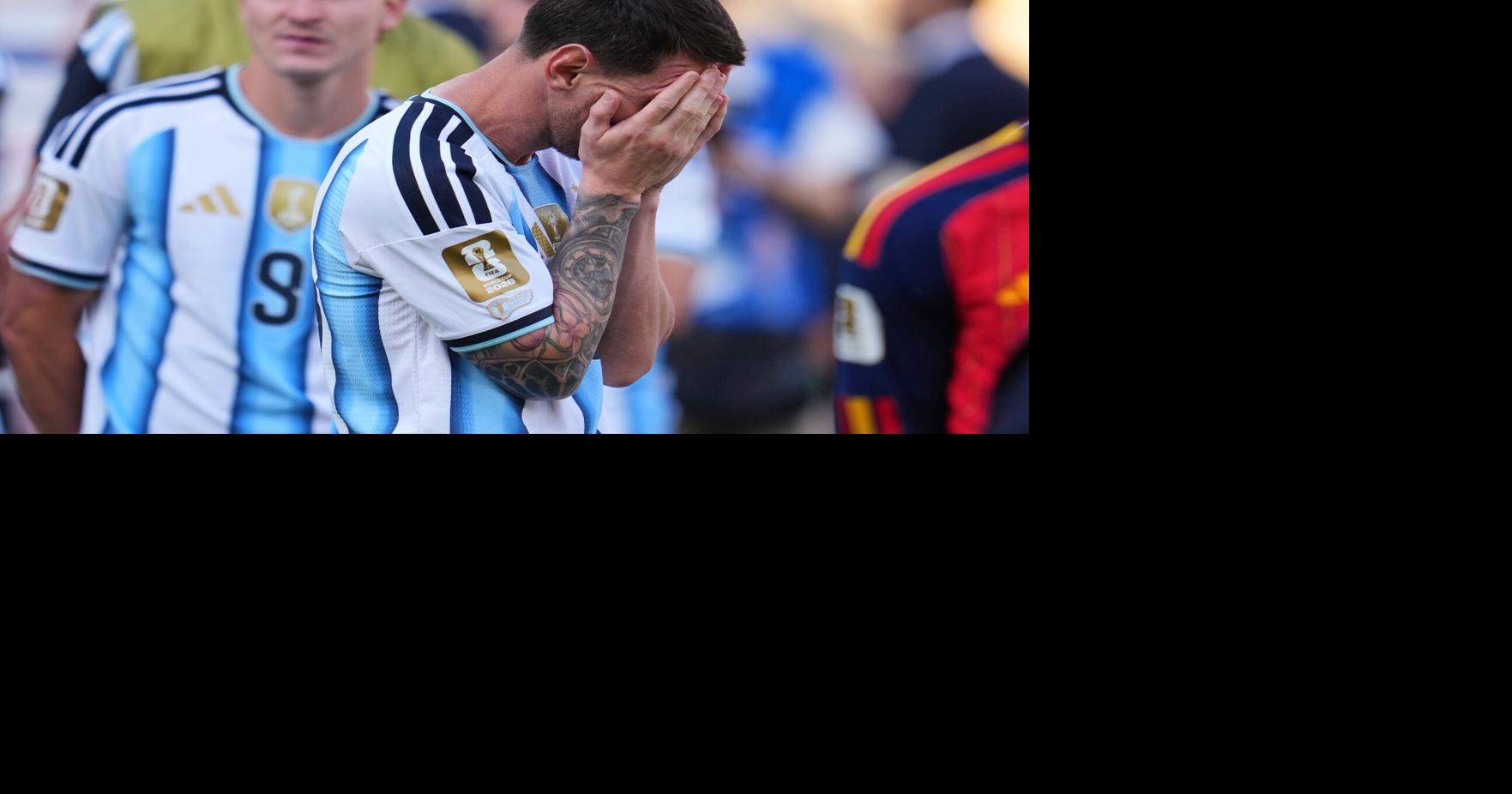 World Cup champion Spain takes down Lionel Messi, Argentina