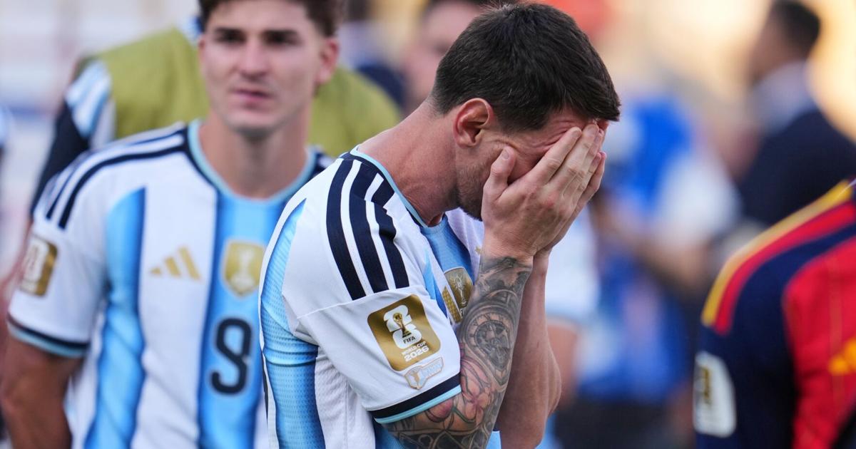 World Cup champion Spain takes down Lionel Messi, Argentina