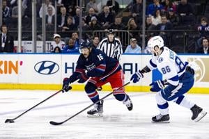 Vesey scores twice, Quick wins again as Rangers down Lightning 3-1
