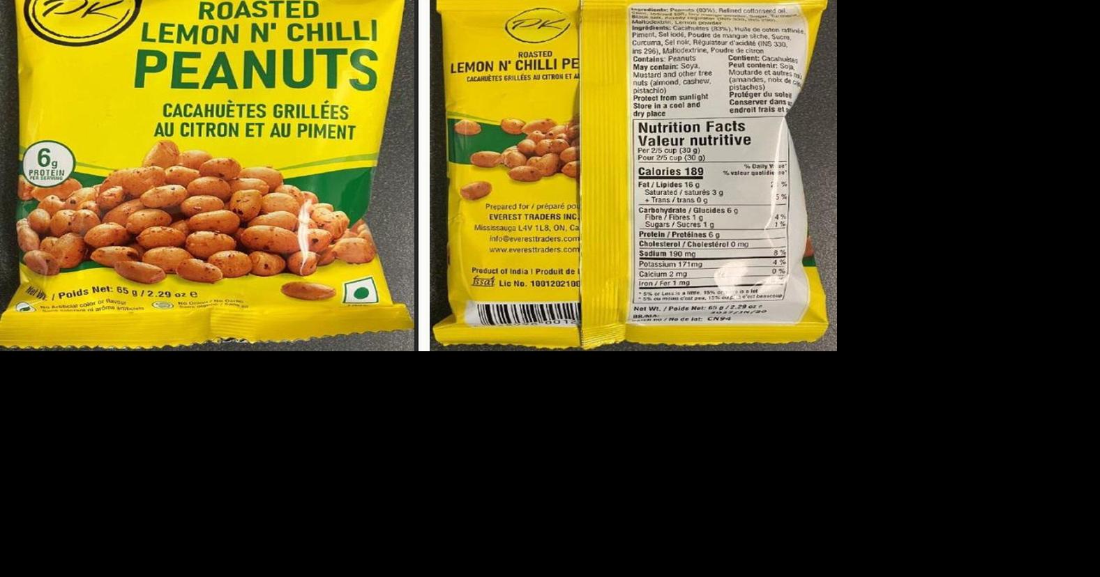 Peanuts recalled in Ontario, Quebec over possible salmonella contamination
