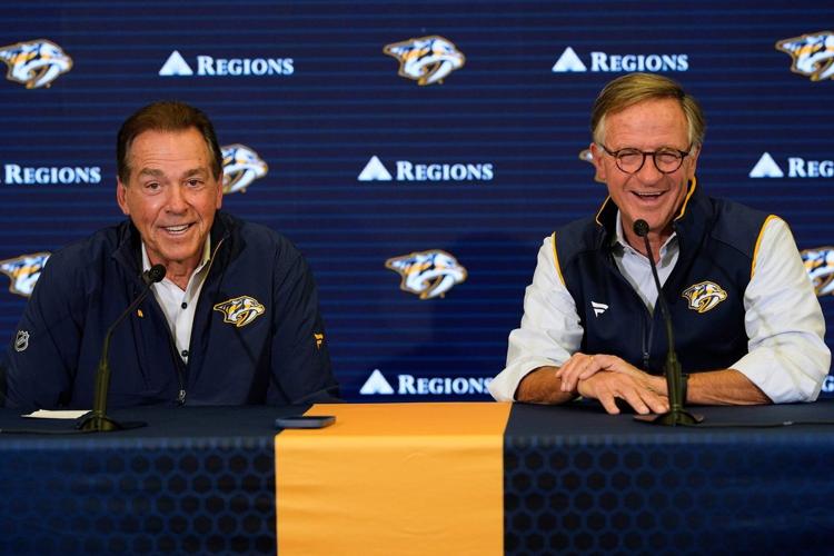 From football to hockey: Nick Saban's new role with the Nashville Predators