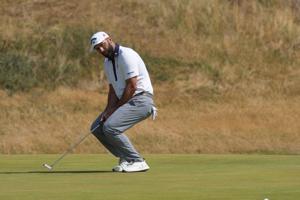 Club-throwing Jon Rahm gets conduct warning at British Open