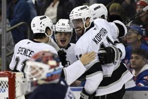 Alex Turcotte scores 1st-period goal as the Kings beat the struggling Rangers 5-1