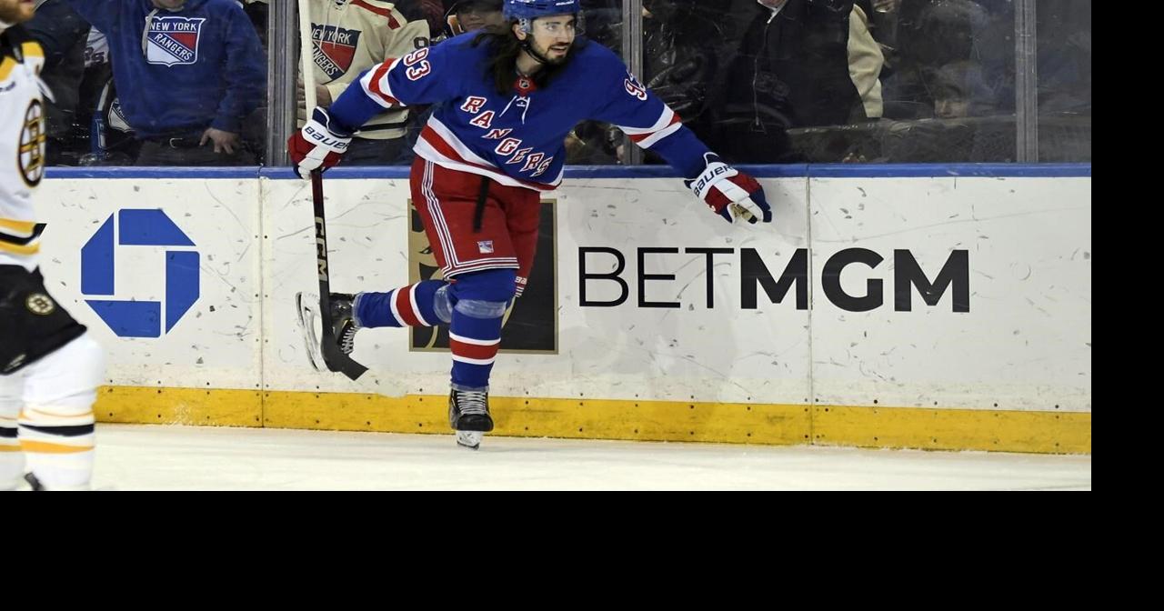Zibanejad and Berard score, Quick stops 32 shots as Rangers beat Bruins 2-1 to end 4-game skid