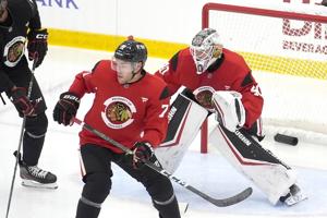 Taylor Hall hoping to provide a boost for the Blackhawks in his return from knee surgery