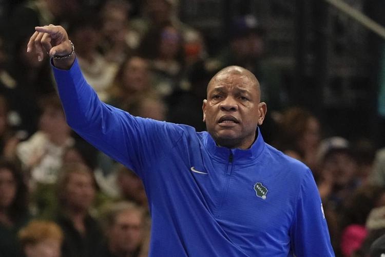 Bucks coach Doc Rivers reacts to fine by noting he had to defend his player