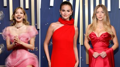 Lisa, Selena Gomez and Sydney Sweeney at the Emmys