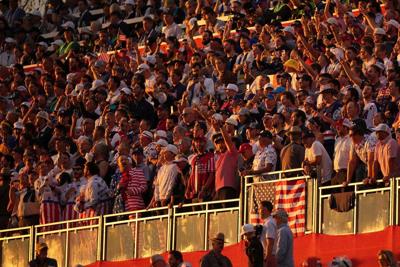 Ryder Cup off to a big start behind Bryson drive and plenty of American noise