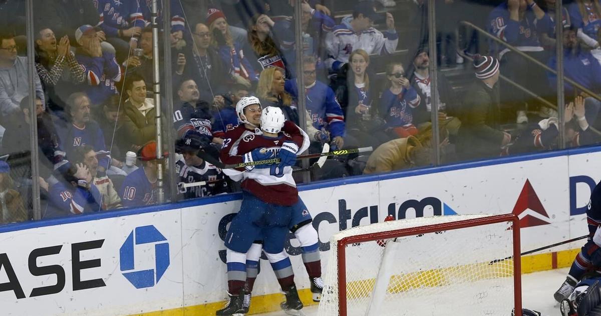Lehkonen's last-second goal lifts Avalanche past Rangers 5-4