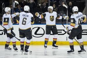 Jonathan Marchessault scores 3 times and Adin Hill stops 36 shots as Golden Knights beat Rangers 5-2