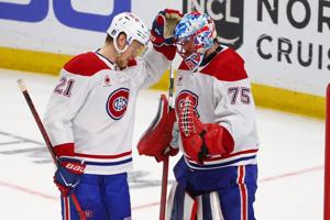 NHL scores: Canadiens beat Sabres 5-1 as Alex Newhook scores twice to tie series 1-1