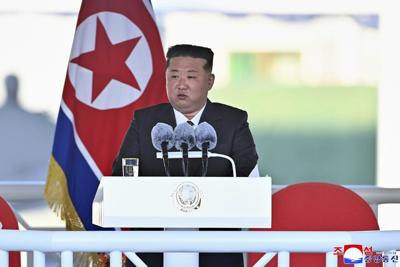 New North Korea warship is damaged at its launch ceremony attended by Kim Jong Un