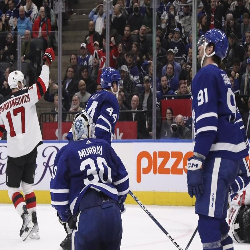 Devils' winning streak stopped at 13 in loss to Maple Leafs