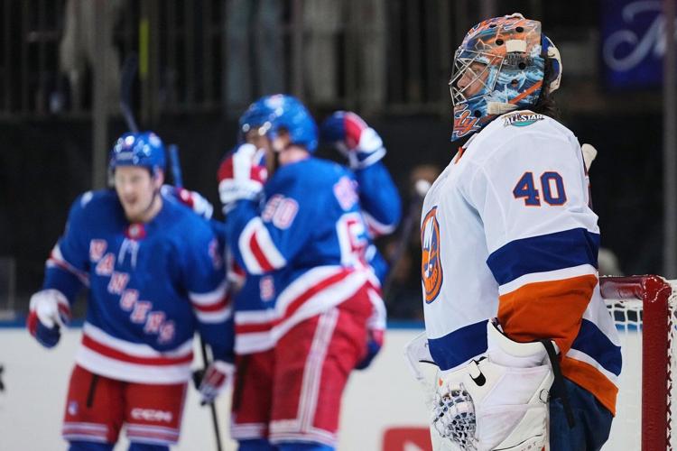 Islanders Rangers Alexis Lafrenière has a hat trick as the Rangers beat the Islanders for ...