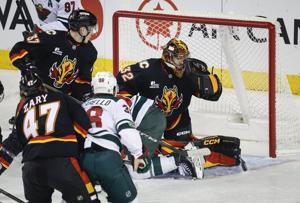 Backup stint a reset for Calgary Flames goaltender Dustin Wolf
