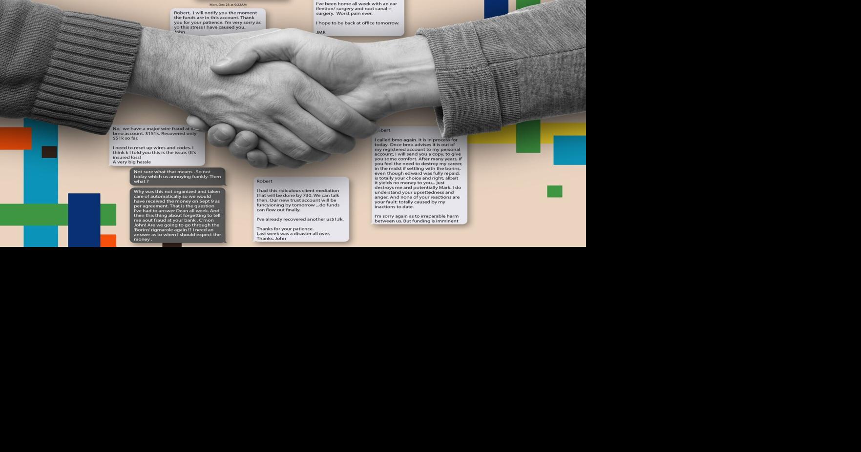 As real estate scheme unravelled, Rosenthal made excuses for bounced cheques: he was sick, he’d been hit by a “major wire fraud.” Second of two parts.