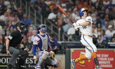 Astros rookie Zach Cole powers 6-3 win over Rangers in place of injured Yordan Alvarez