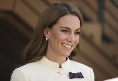 Kate, Princess of Wales, arrives at Wimbledon to present women's singles trophy