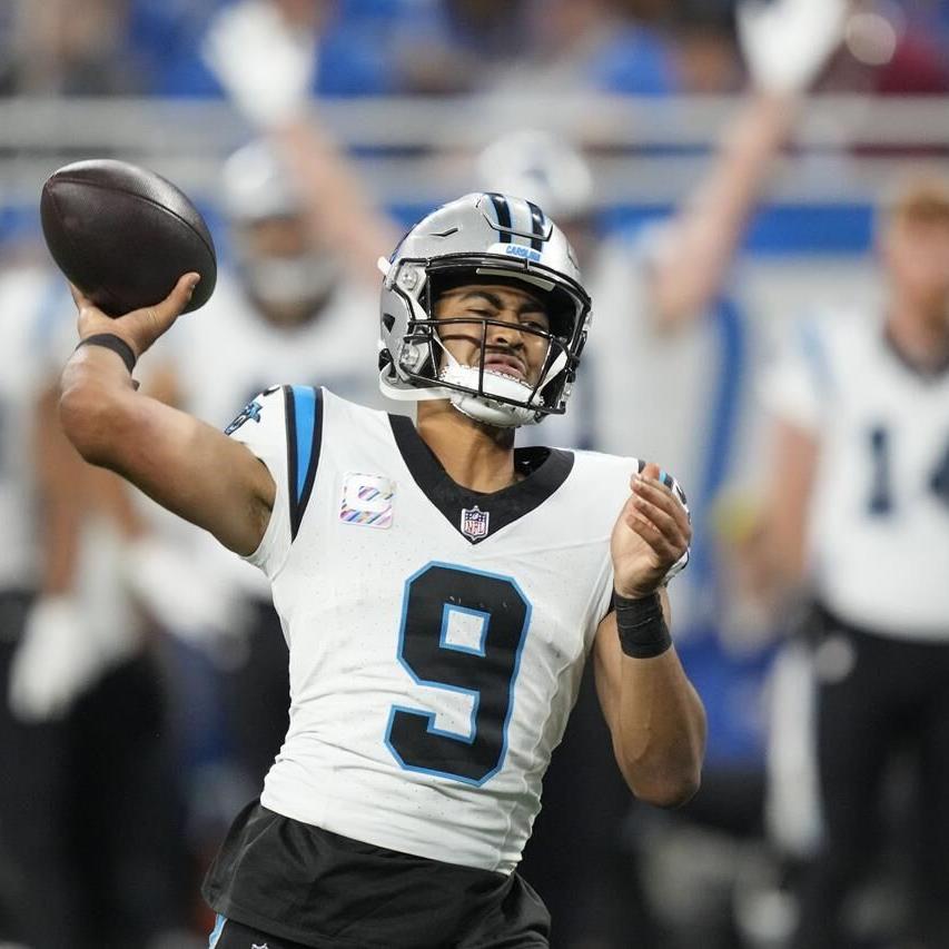 London, UK. 27 October 2019. Rams Quarterback, Jared Goff (16) throws a  pass during the NFL match Cincinnati Bengals v Los Angeles Rams at Wembley  Stadium, game 3 of this year's NFL