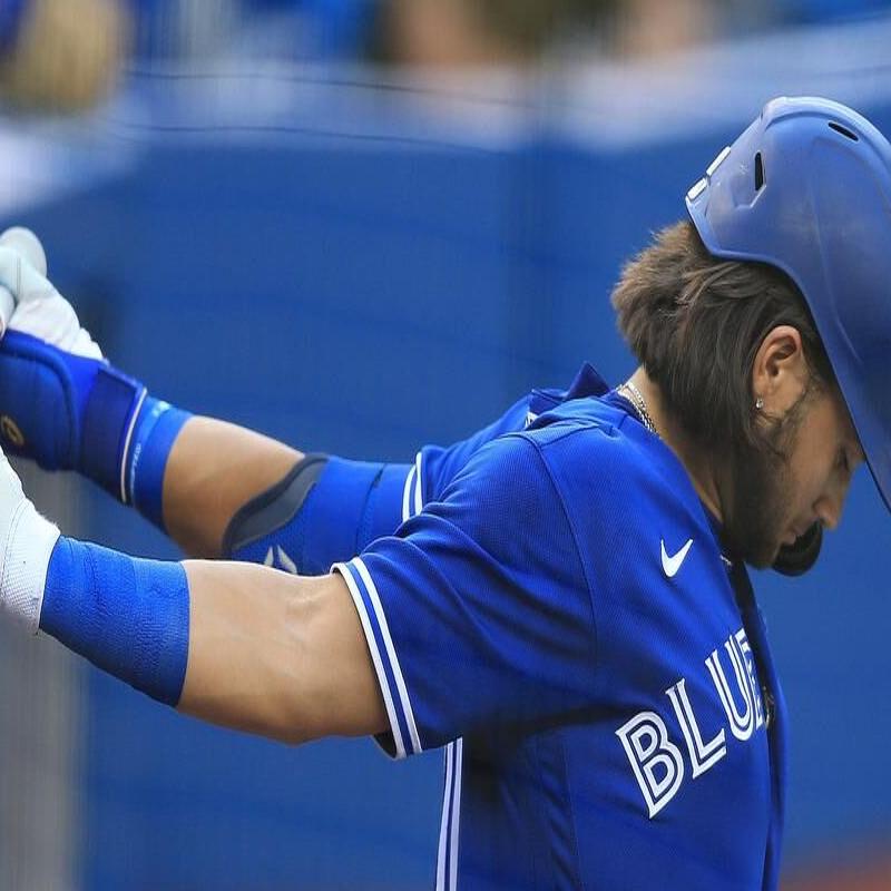 Bo Bichette of the Toronto Blue Jays prepares to swing during the