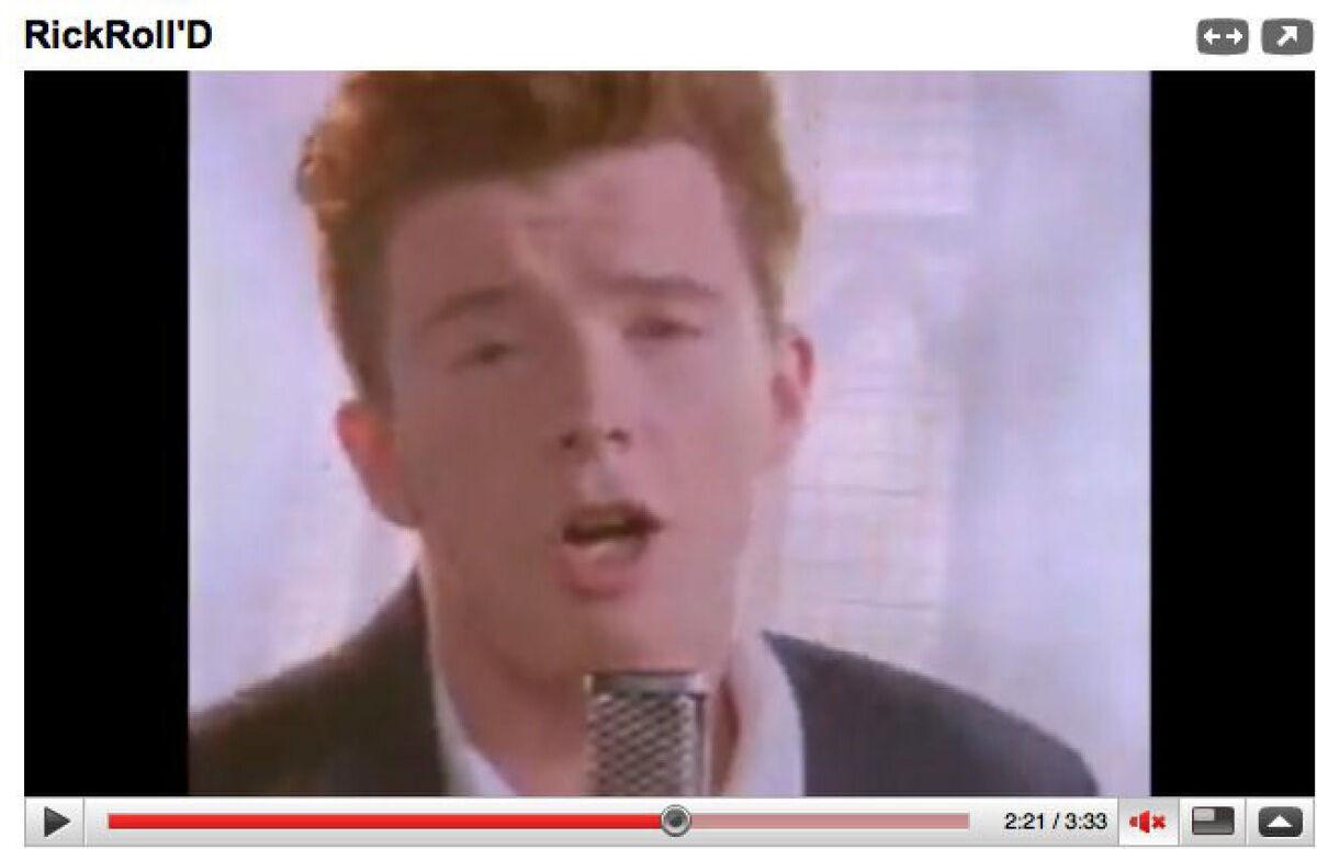 It never fails to make me smile that someone manager to rickroll
