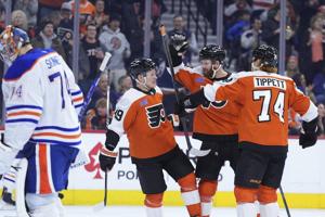 Michkov, Couturier, and Tippett lead Flyers to 6-3 win over Oilers