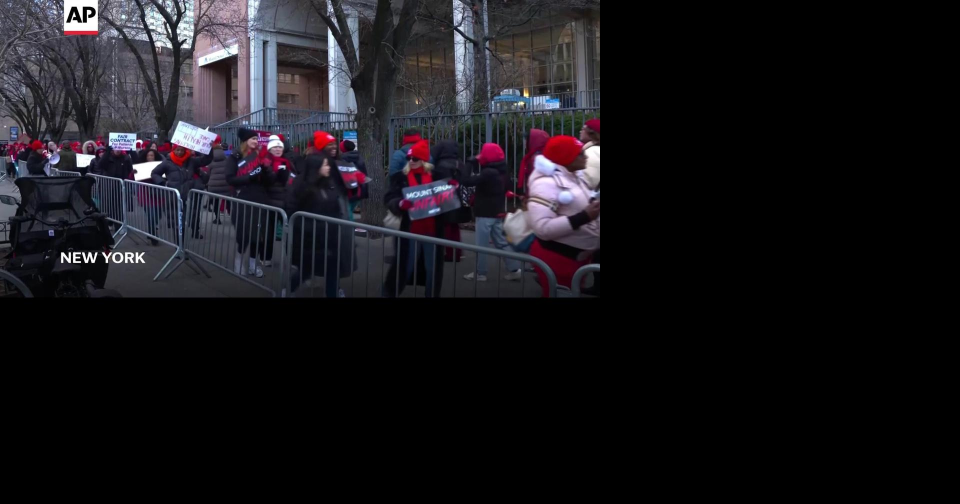 Thousands of nurses go on strike at several major New York City hospitals