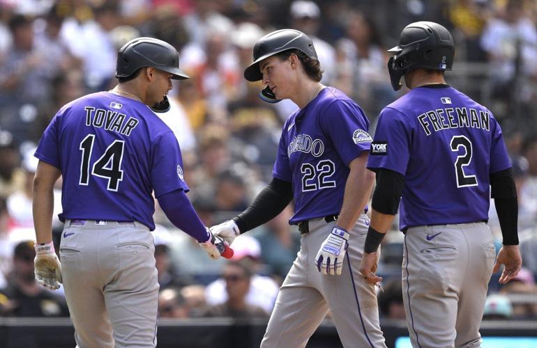 Merrill hits 3-run homer as the Padres outlast Moniak and the Rockies 9-6