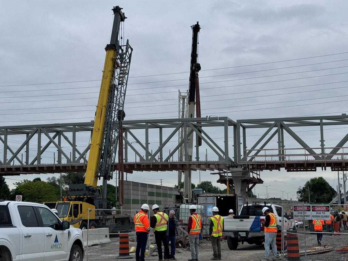 QEW reopens after dump truck strikes overpass