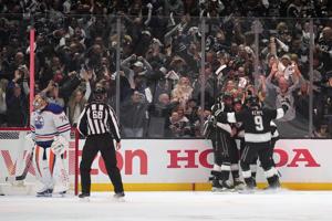 Andrei Kuzmenko's late-season contributions to the LA Kings got even bigger in his playoff debut