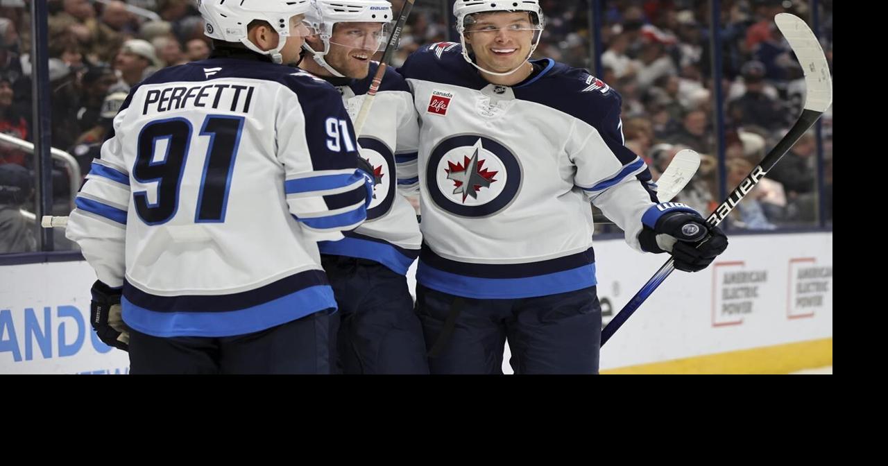 Ehlers scores 3 goals to lead Jets to 6-2 win over Blue Jackets to improve to 6-0-0 on the road
