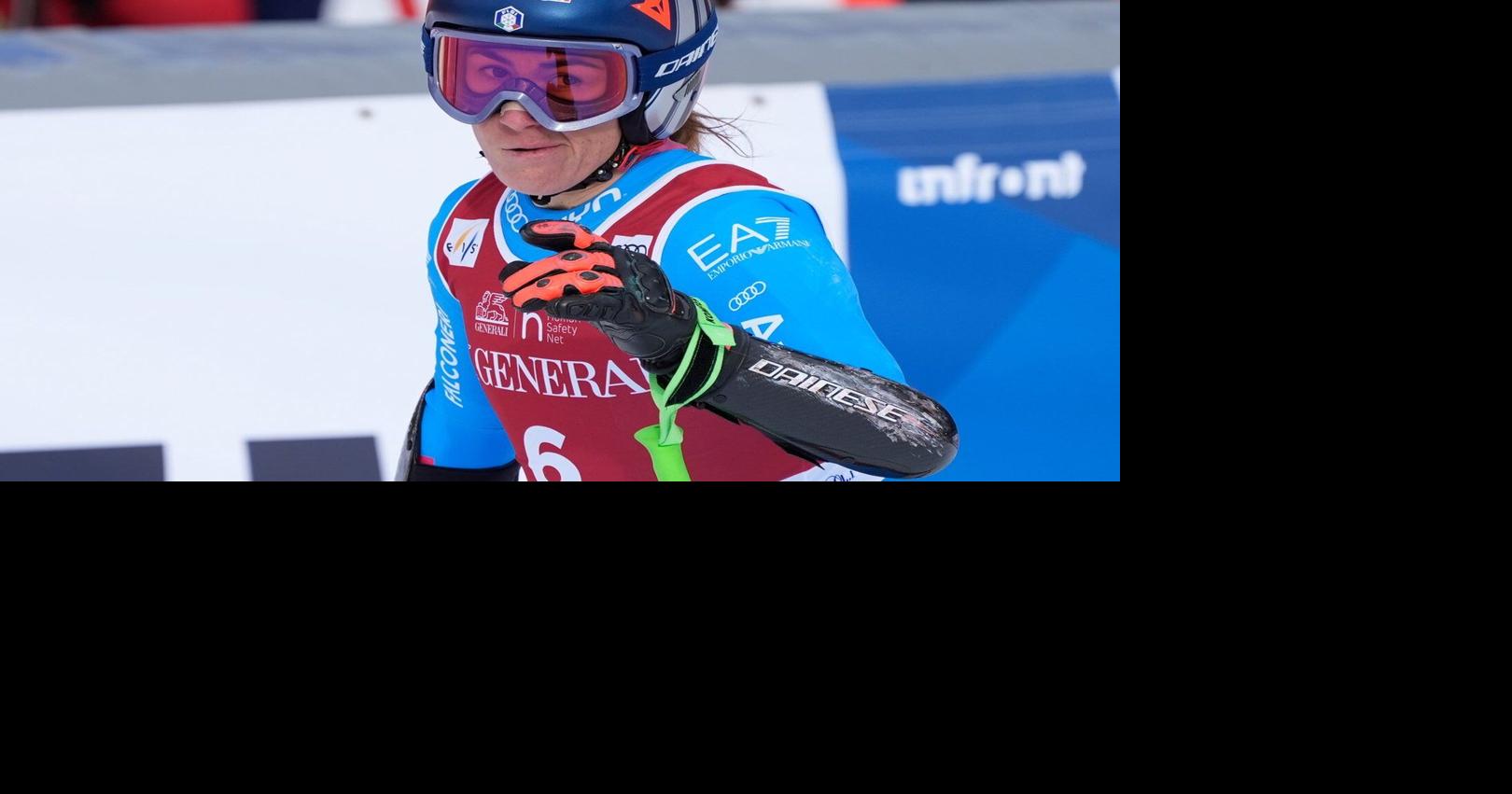 Sofia Goggia gets overdue World Cup win in super-G and Lindsey Vonn is third