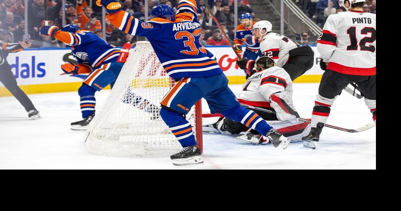 Arvidsson nets two points, Oilers beat Senators 3-1 to snap visitors' win streak