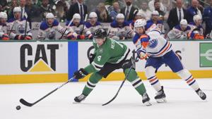 Third-period swoon costs Oilers in Game 1 of conference final against Stars