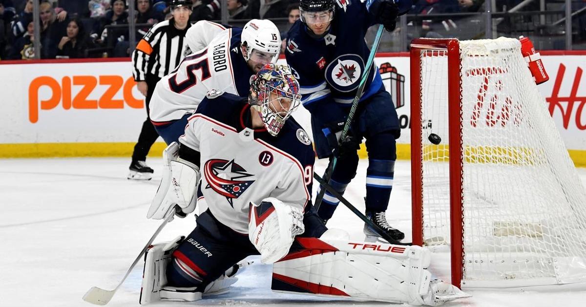 Johnson scores twice in the third as Blue Jackets ground Jets 4-1