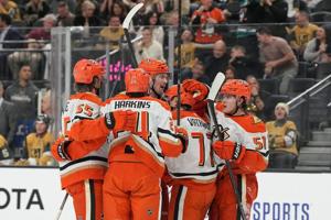 Jacob Trouba scores in OT to lift the Ducks past the Golden Knights, 4-3