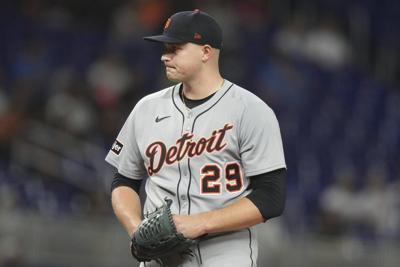 Alcantara outlasts Skubal, who leaves early, in Marlins' 8-2 win over Tigers