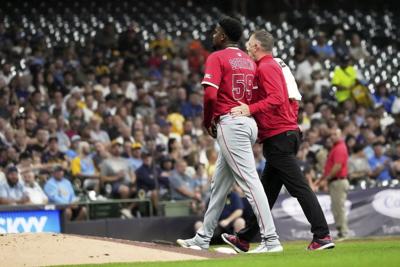 Angels' José Soriano goes on IL with bruised right forearm after getting hit by a line drive