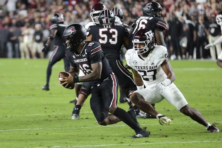 South Carolina runs over No. 10 Texas A&M 44-20 to finally beat an ...