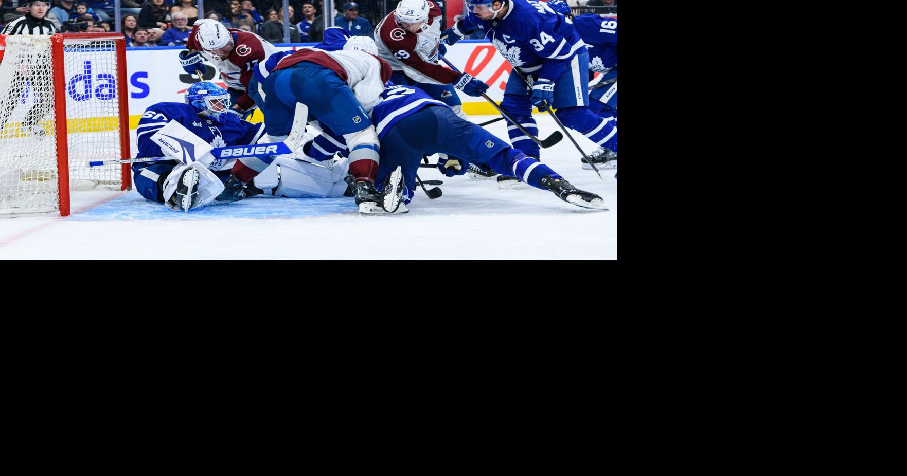 Leafs grab share of division lead with two gifts and goalie